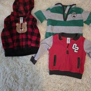 Kids' Red and Gray Hoodie Set